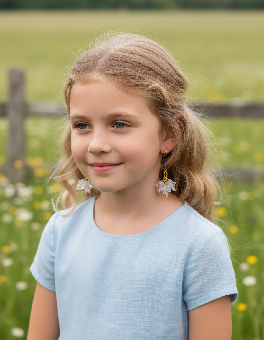 Enchanted Garden: Frosted Crystal Cluster Earrings