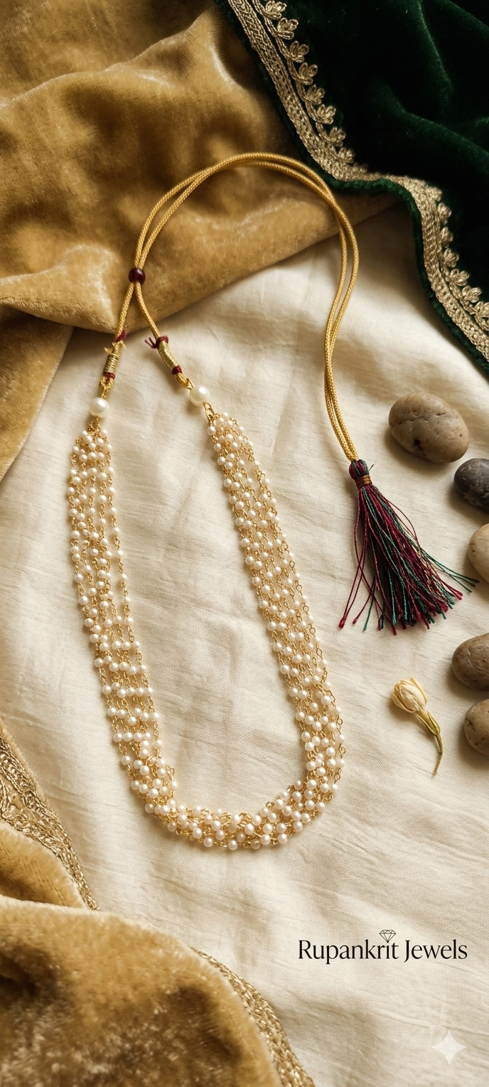 The Shiddat Multi-Strand Pearl Haar