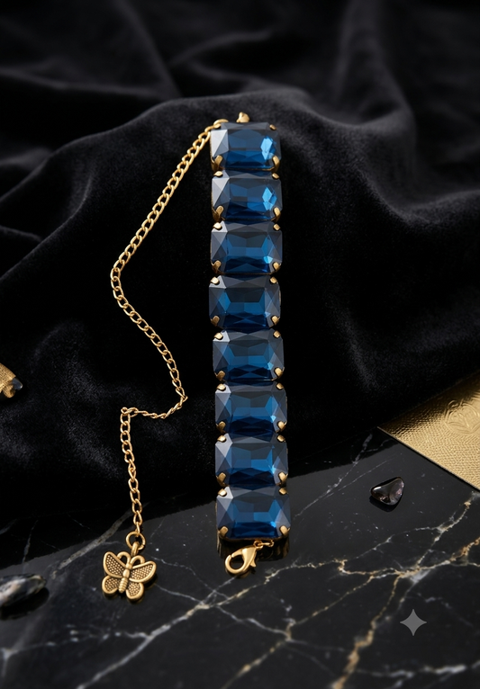 Midnight Sapphire Emerald-Cut Bracelet