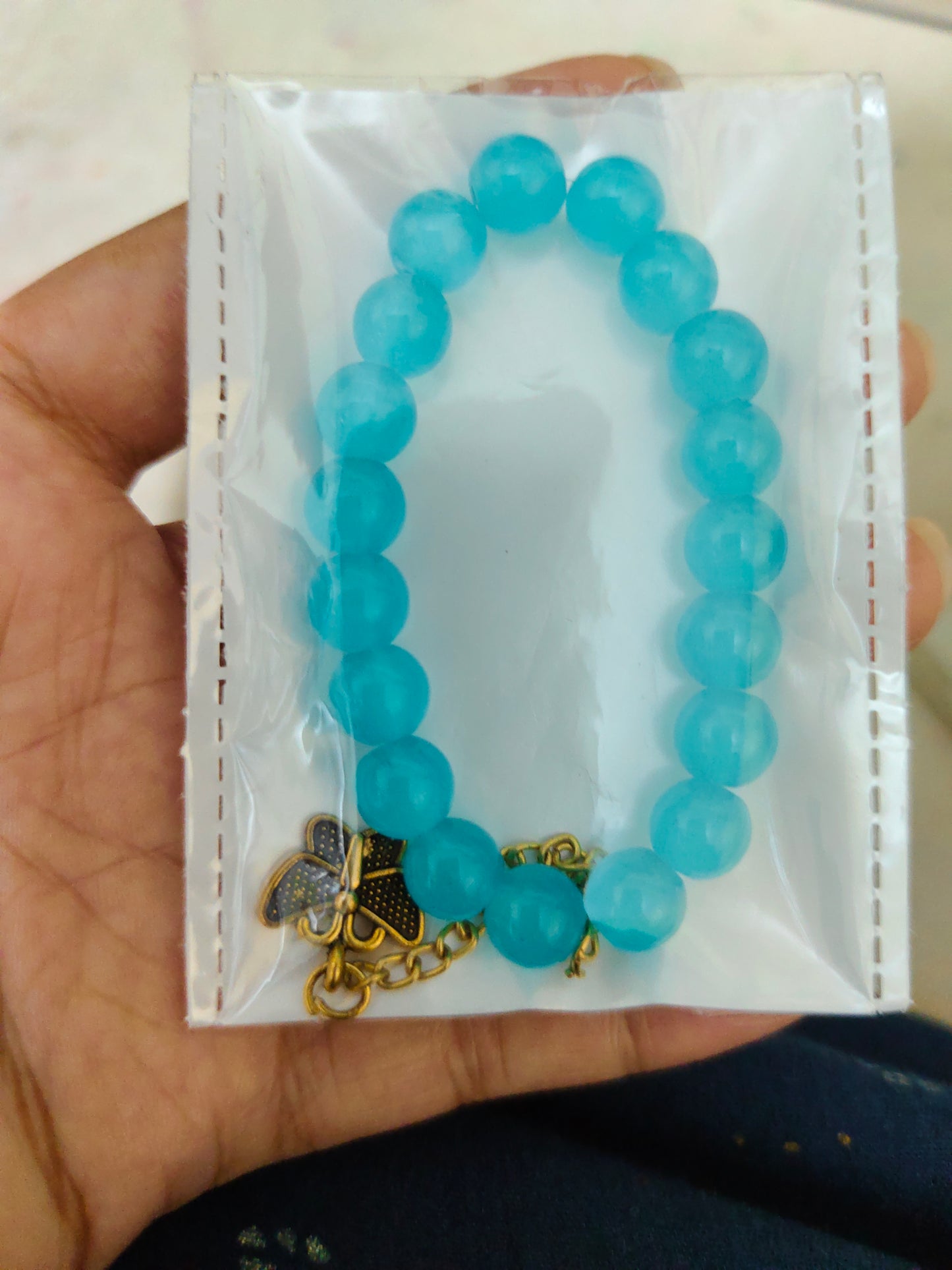 Aqua Bloom Butterfly Bracelet