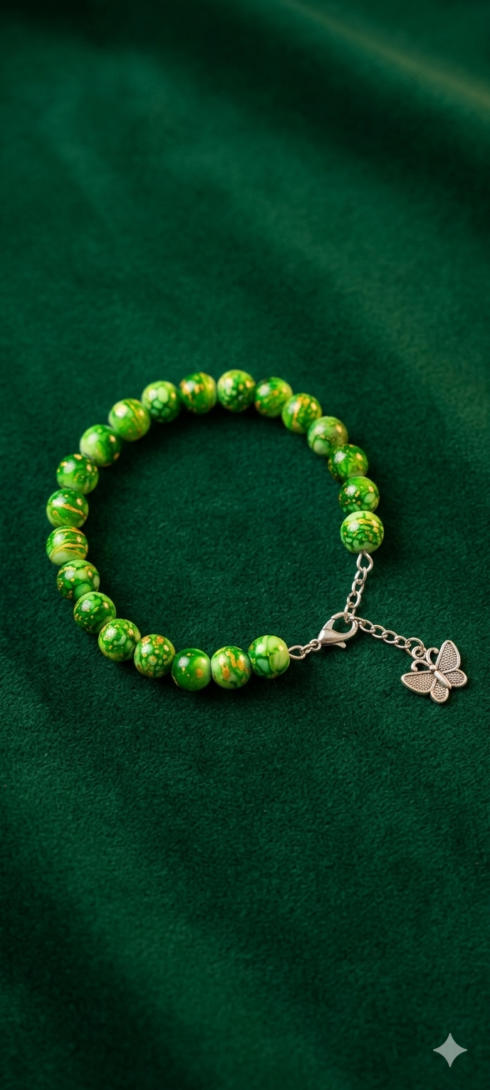 The Emerald Empress Beaded Bracelet