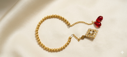 The Royal Crimson Charm Bracelet