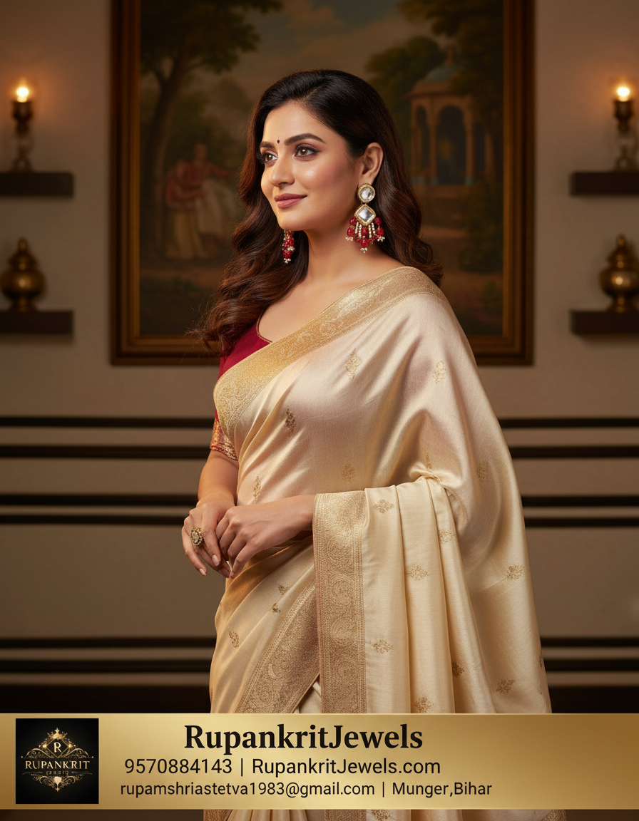 The Shahi Kundan & Red Bead Drop Earrings