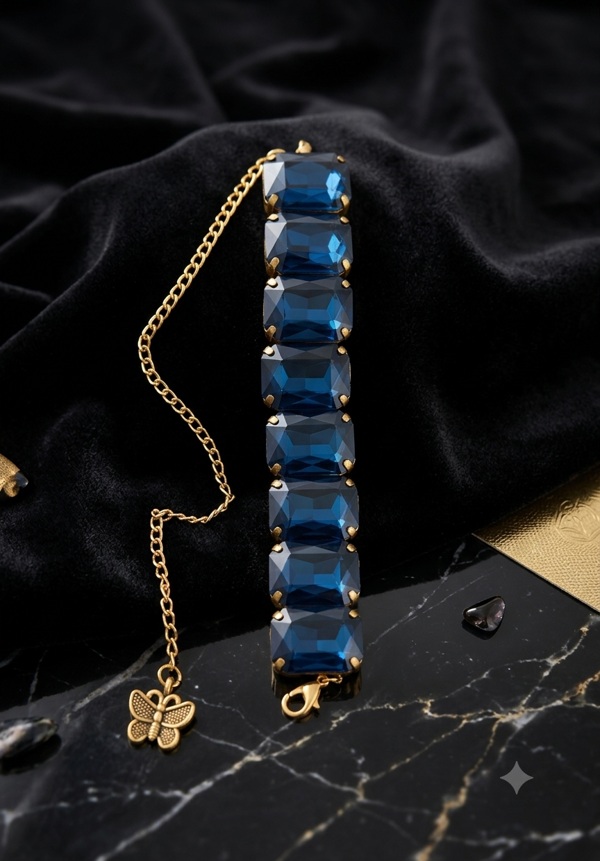 Midnight Sapphire Emerald-Cut Bracelet