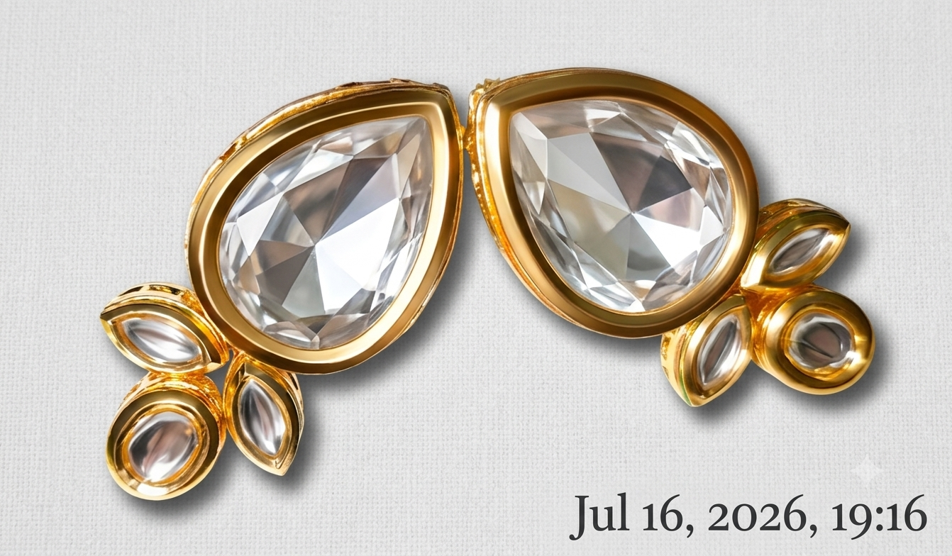 Elegant Kundan Drop Earrings