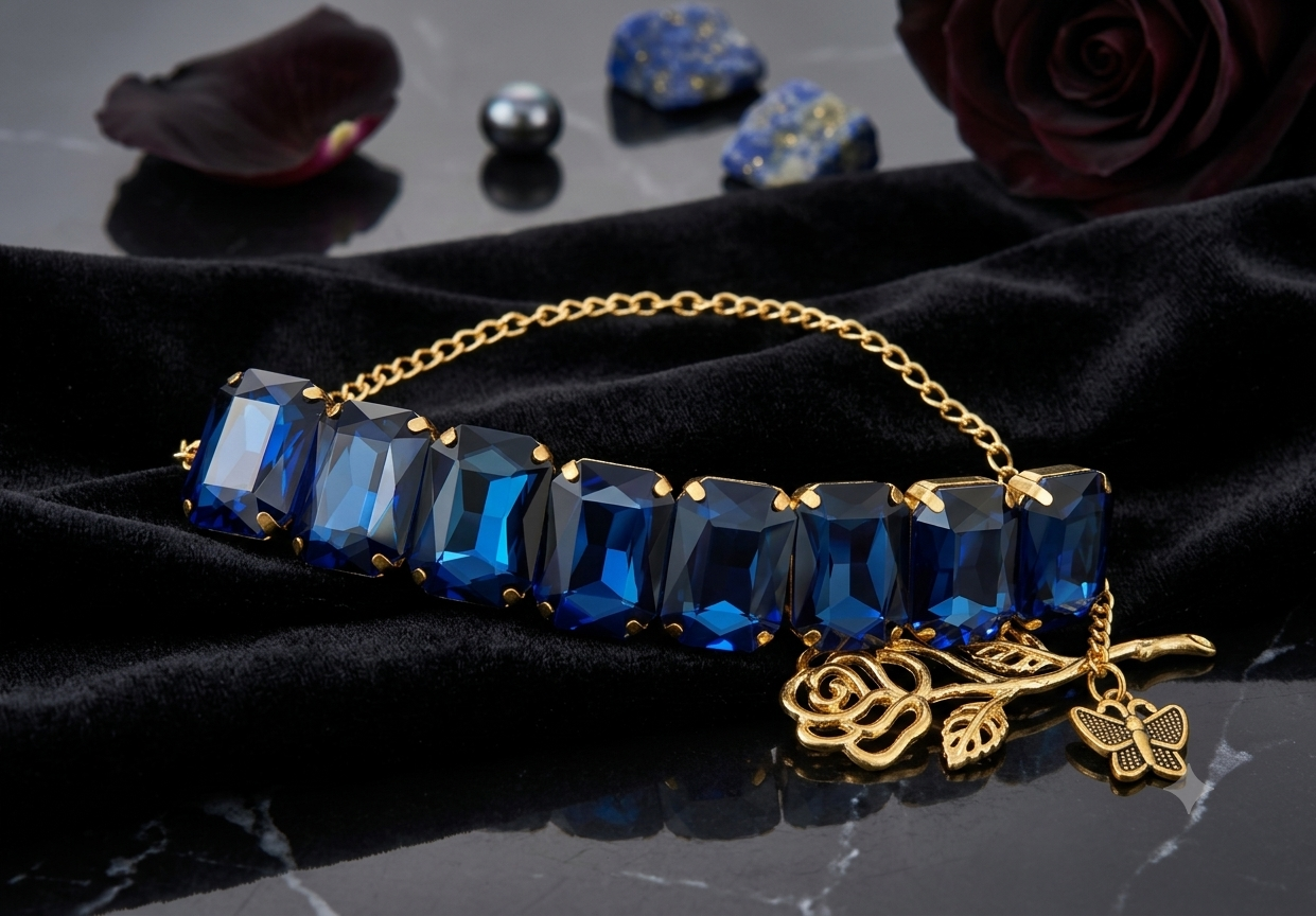 Midnight Sapphire Emerald-Cut Bracelet