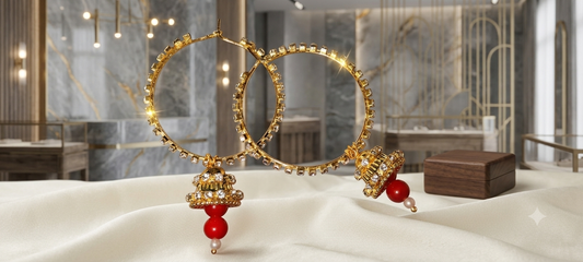 The Rajkumari Hoop Jhumka Earrings