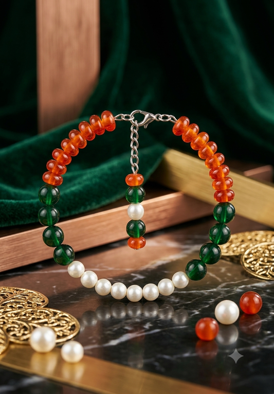Heritage Tricolor Beaded Elegance Bracelet